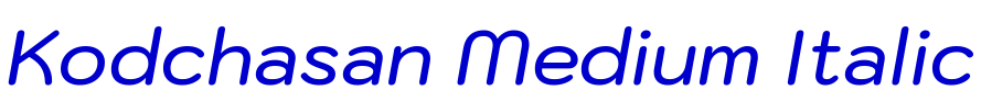 Kodchasan Medium Italic шрифт